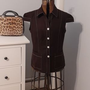 Calvin Klein Linen Shirt Size 10